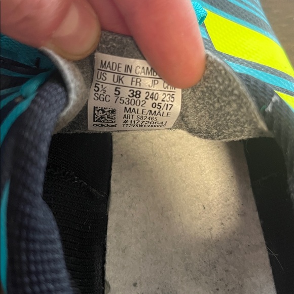 adidas Kids Teal and Blue Sneakers 5 1/2 - Picture 3 of 8